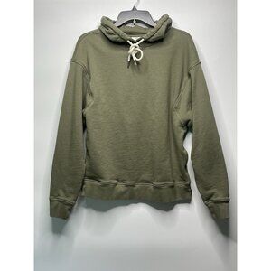Magnlens Mens Essential Minimalist Olive Green Pullover Hoodie Size Small